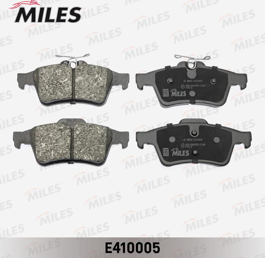 Miles E410005 - Brake Pad Set, disc brake autospares.lv