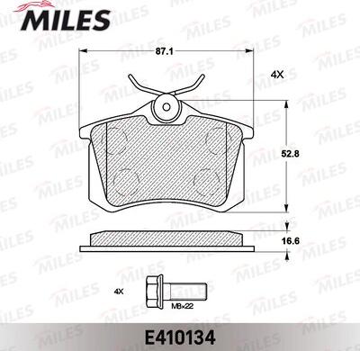 Miles E410134 - Brake Pad Set, disc brake autospares.lv