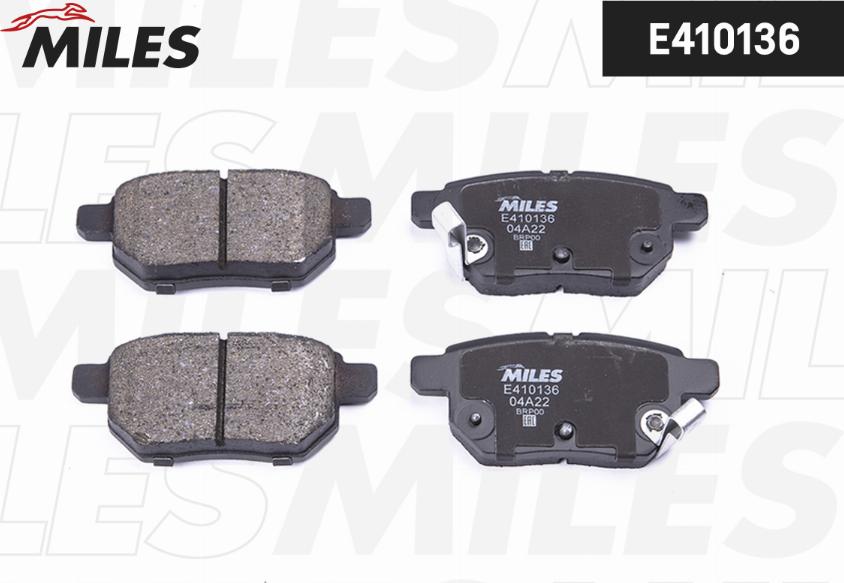 Miles E410136 - Brake Pad Set, disc brake autospares.lv