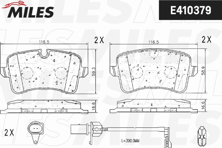 Miles E410379 - Brake Pad Set, disc brake autospares.lv