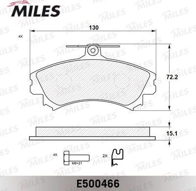 Miles E500466 - Brake Pad Set, disc brake autospares.lv