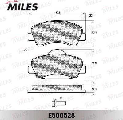 Miles E500528 - Brake Pad Set, disc brake autospares.lv