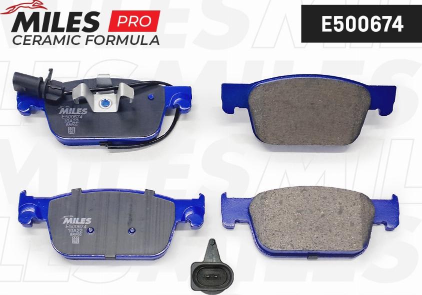 Miles E500674 - Brake Pad Set, disc brake autospares.lv