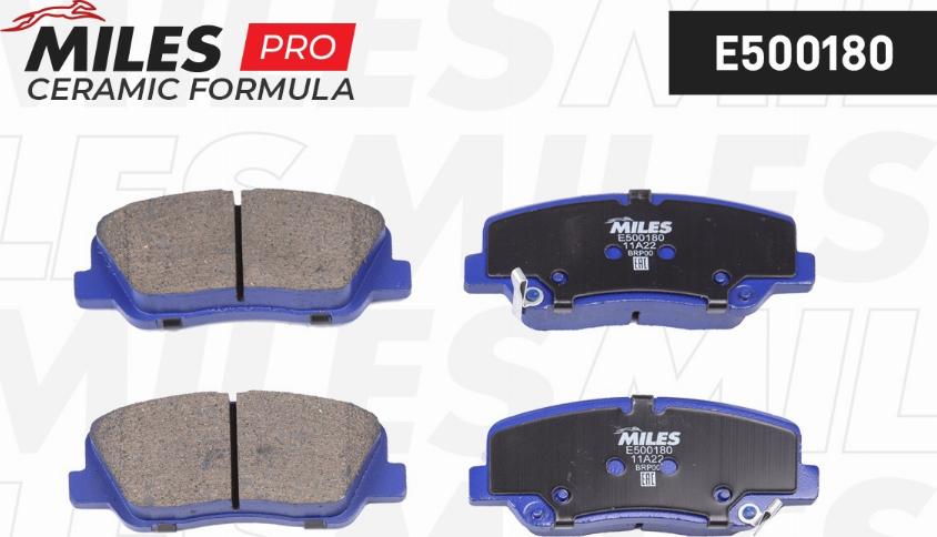 Miles E500180 - Brake Pad Set, disc brake autospares.lv