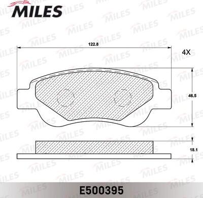 Miles E500395 - Brake Pad Set, disc brake autospares.lv