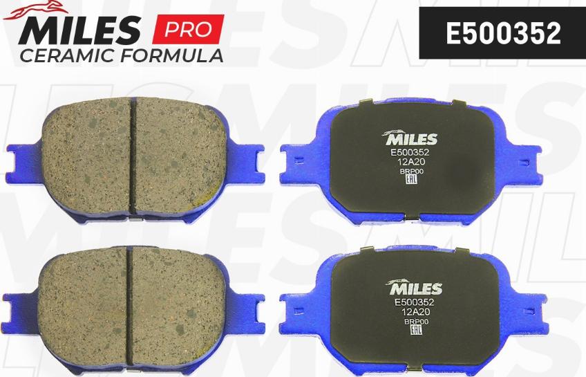 Miles E500352 - Brake Pad Set, disc brake autospares.lv