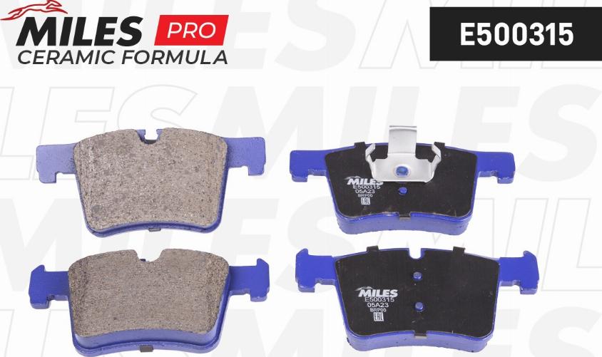 Miles E500315 - Brake Pad Set, disc brake autospares.lv