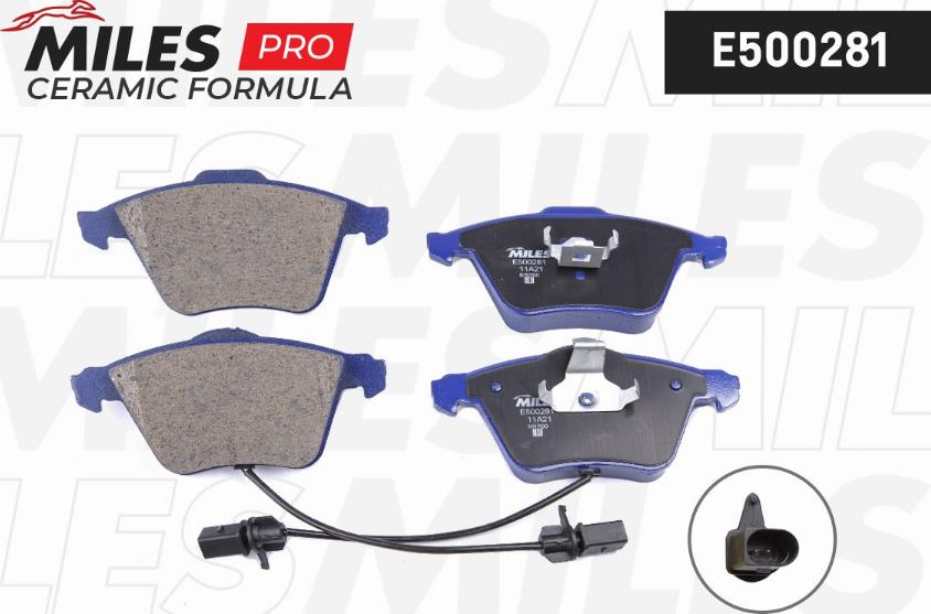 Miles E500281 - Brake Pad Set, disc brake autospares.lv