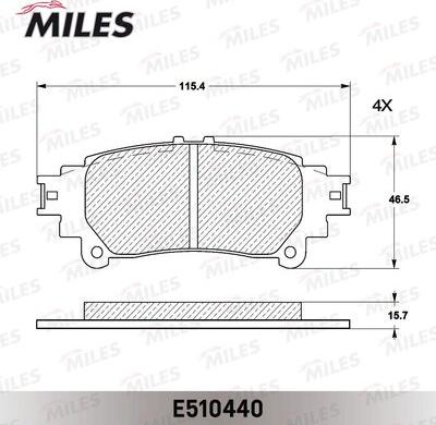 Miles E510440 - Brake Pad Set, disc brake autospares.lv