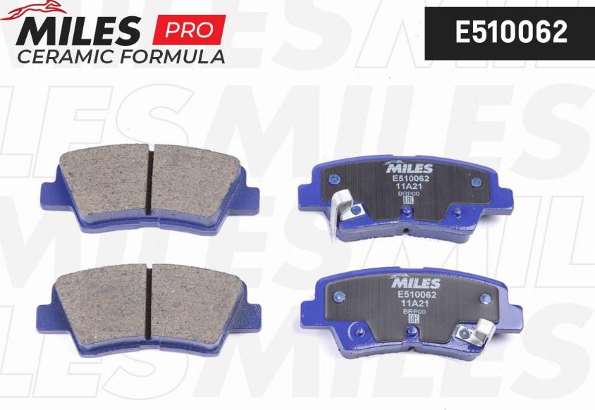 Miles E510062 - Brake Pad Set, disc brake autospares.lv