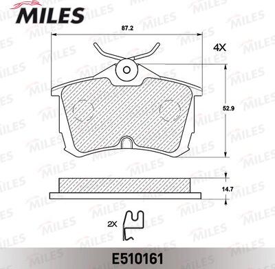 Miles E510161 - Brake Pad Set, disc brake autospares.lv