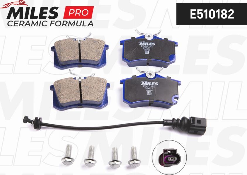 Miles E510182 - Brake Pad Set, disc brake autospares.lv