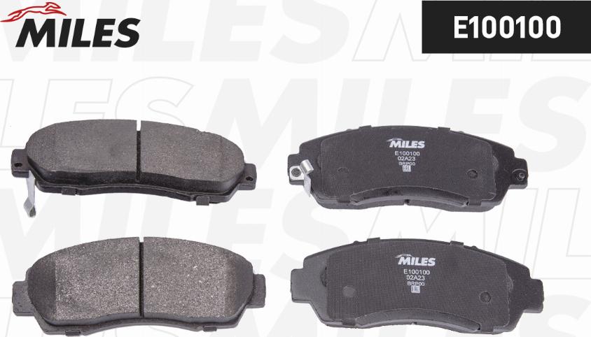 Miles E100100 - Brake Pad Set, disc brake autospares.lv