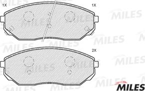 Miles E100181 - Brake Pad Set, disc brake autospares.lv