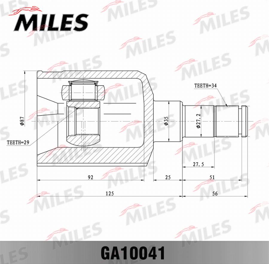 Miles GA10041 - Joint Kit, drive shaft autospares.lv