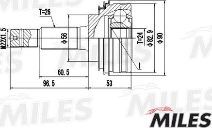 Miles GA20464 - Joint Kit, drive shaft autospares.lv