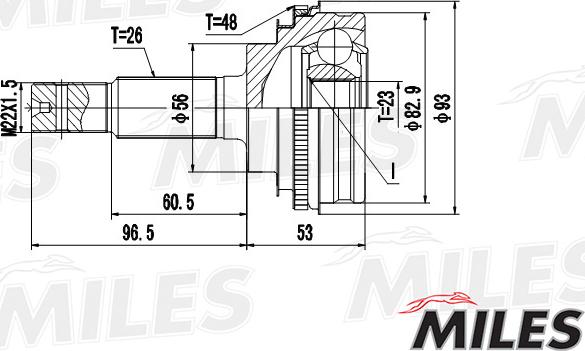 Miles GA20476 - Joint Kit, drive shaft autospares.lv