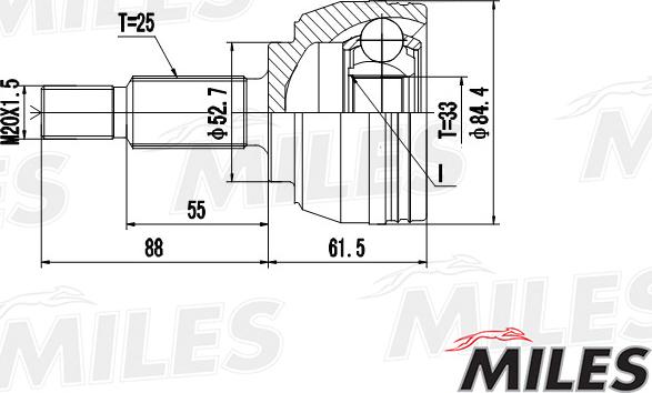 Miles GA20401 - Joint Kit, drive shaft autospares.lv