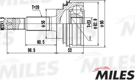 Miles GA20480 - Joint Kit, drive shaft autospares.lv