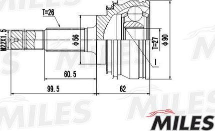 Miles GA20472 - Joint Kit, drive shaft autospares.lv