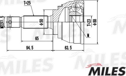 Miles GA20592 - Joint Kit, drive shaft autospares.lv