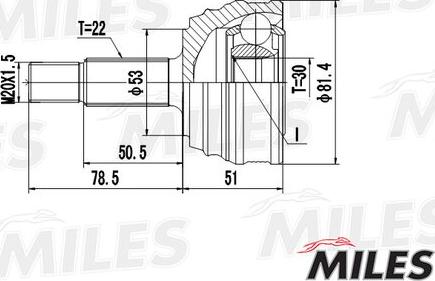 Miles GA20514 - Joint Kit, drive shaft autospares.lv