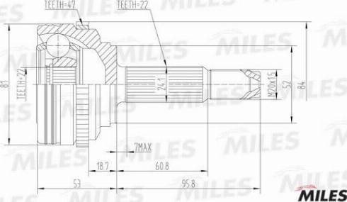 Miles GA20044 - Joint Kit, drive shaft autospares.lv