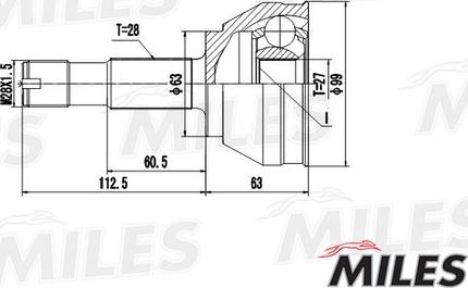 Miles GA20622 - Joint Kit, drive shaft autospares.lv