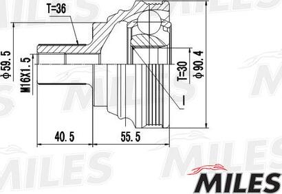 Miles GA20603 - Joint Kit, drive shaft autospares.lv