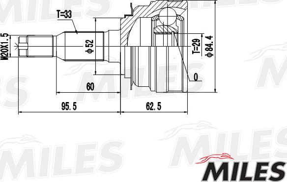 Miles GA20077 - Joint Kit, drive shaft autospares.lv