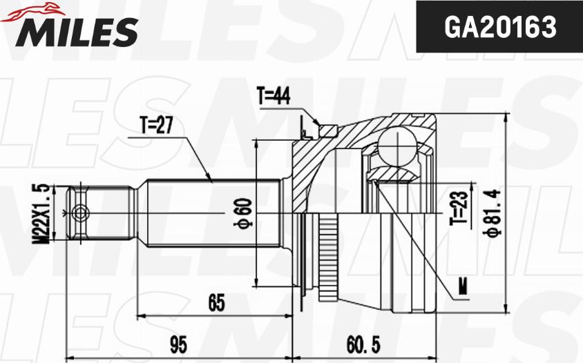 Miles GA20163 - Joint Kit, drive shaft autospares.lv