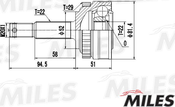 Miles GA20349 - Joint Kit, drive shaft autospares.lv