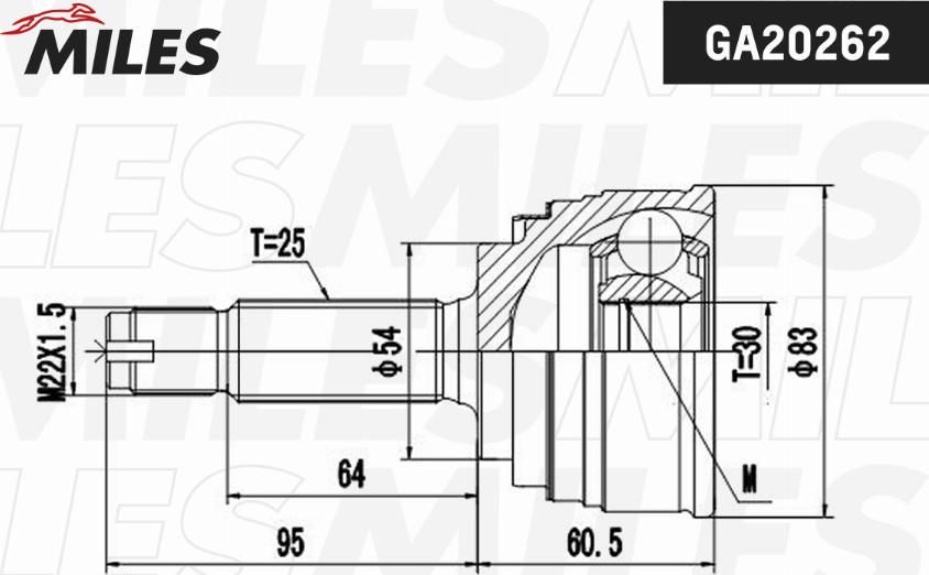 Miles GA20262 - Joint Kit, drive shaft autospares.lv