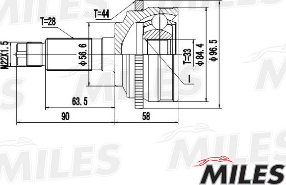 Miles GA20221 - Joint Kit, drive shaft autospares.lv