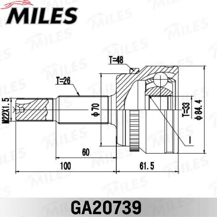 Miles GA20739 - Joint Kit, drive shaft autospares.lv