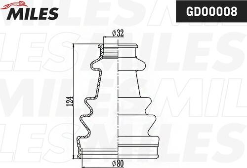 Miles GD00008 - Bellow, drive shaft autospares.lv