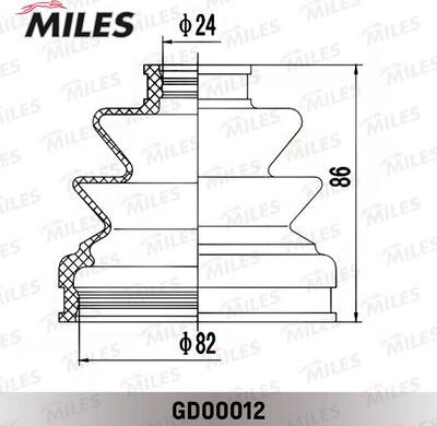 Miles GD00012 - Bellow, drive shaft autospares.lv