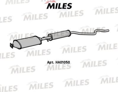 Miles HA01050 - Middle Silencer autospares.lv