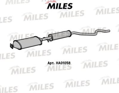 Miles HA01058 - Middle Silencer autospares.lv