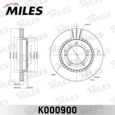 Miles K000900 - Brake Disc autospares.lv