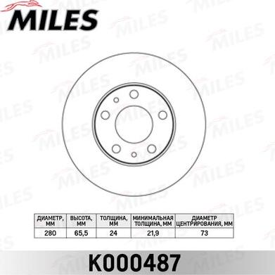 Miles K000487 - Brake Disc autospares.lv