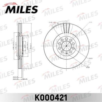 Miles K000421 - Brake Disc autospares.lv