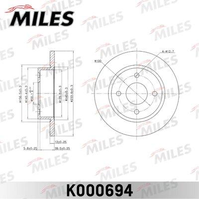 Miles K000694 - Brake Disc autospares.lv