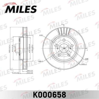 Miles K000658 - Brake Disc autospares.lv