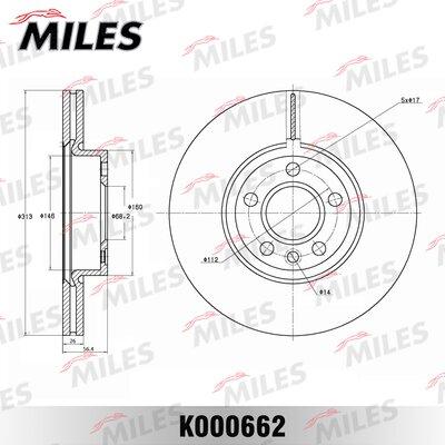 Miles K000662 - Brake Disc autospares.lv