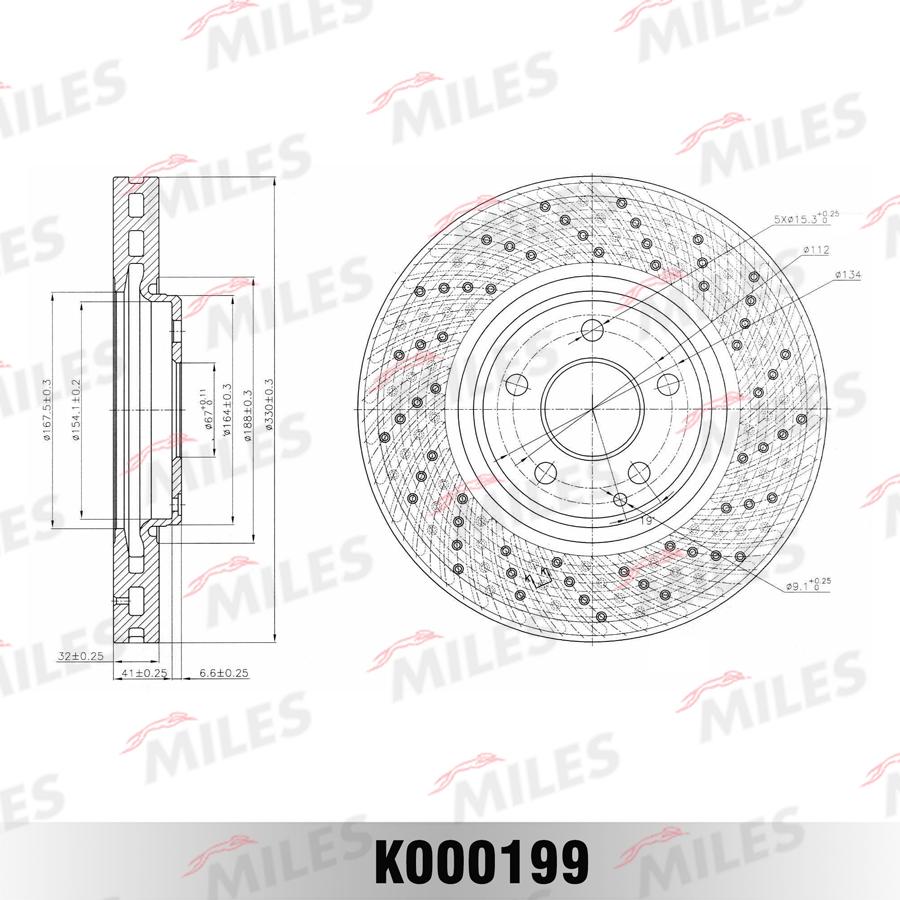 Miles K000199 - Brake Disc autospares.lv