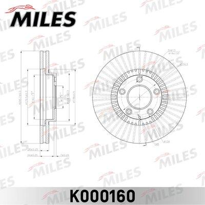 Miles K000160 - Brake Disc autospares.lv