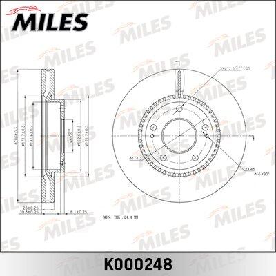 Miles K000248 - Brake Disc autospares.lv