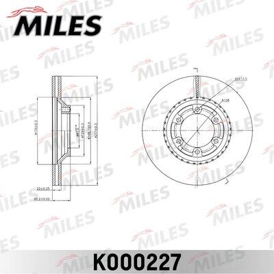 Miles K000227 - Brake Disc autospares.lv