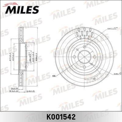 Miles K001542 - Brake Disc autospares.lv